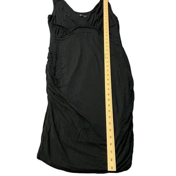 Stork & Babe Womens Black Ruched V Neck Sleeveless Maternity Dress Size M - Picture 8 of 8